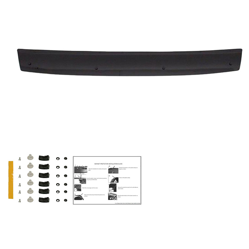 Motorkapbeschermer (steenslagcover)  Renault Trafic X83 01-2014 - Glanzend zwart