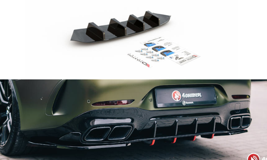 Diffuser Mercedes AMG GT 63s Maxton Design glans zwart
