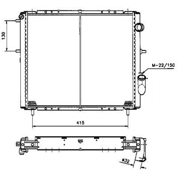 Radiator CLIO F8Q. 90-98 460x397 1.9 D +/-AC