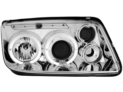 Faros VW Bora Angel Eyes cromo