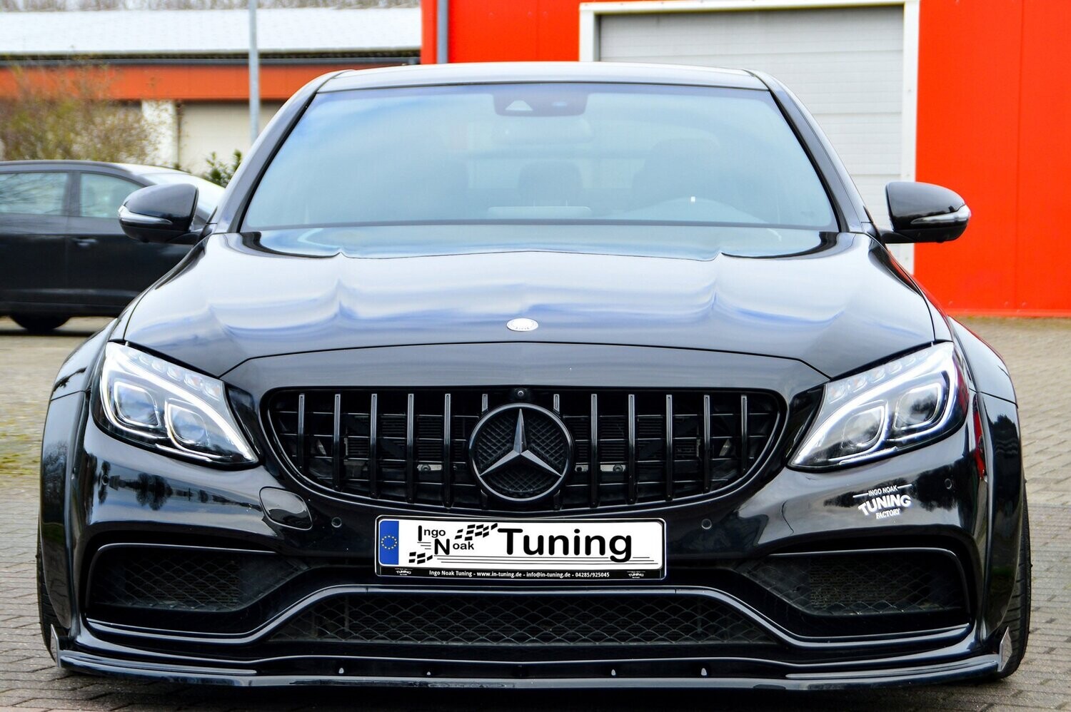 Voorspoilerlip met vleugel Mercedes C-Klasse C63AMG W205/C205/A205/S205