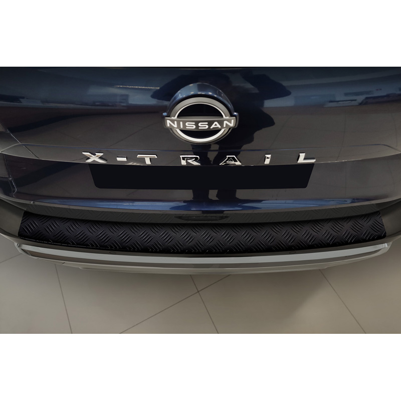 Matzwart Aluminium Achterbumperprotector  Nissan X-Trail IV (T33) 2021- 'Riffled Plate'