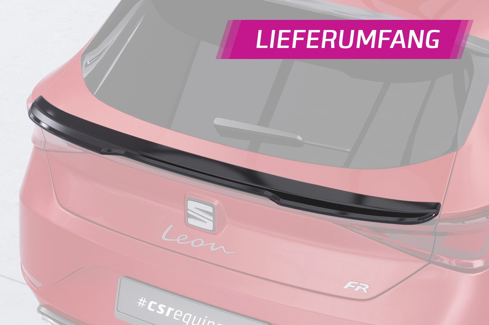 Achterspoiler Seat Leon 4 Glans Zwart van CSR Automotive (2020-)