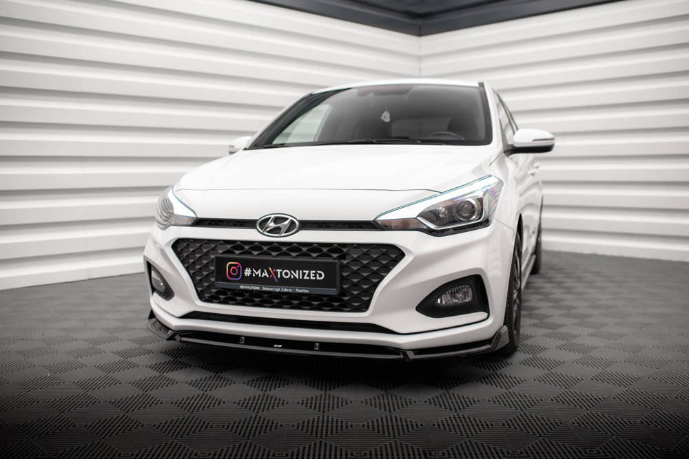 Voorspoiler V.2 Hyundai I20 FL 2018 - 2020 Maxton Glans Zwart