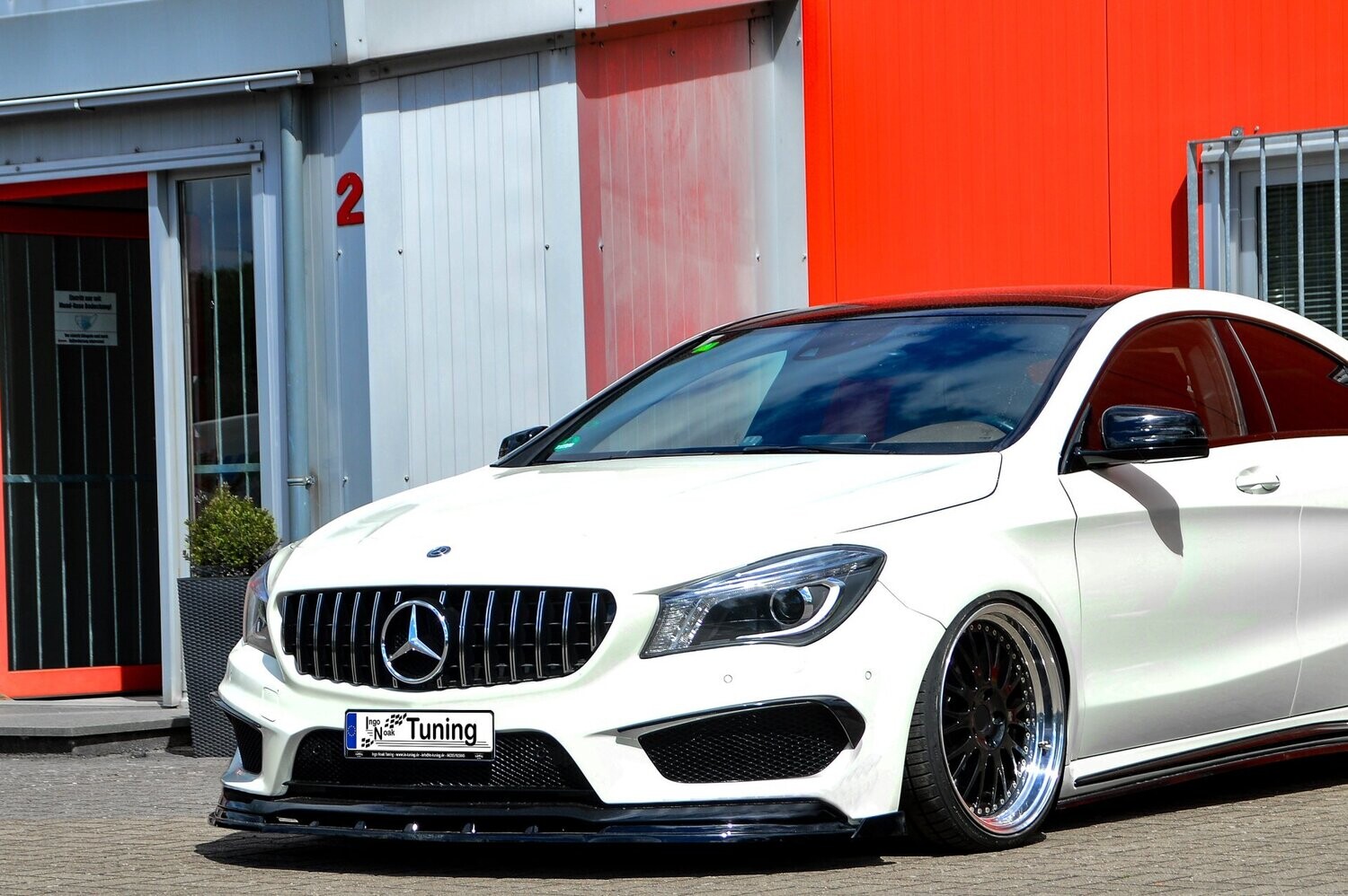 Voorspoilerlip met vleugel ABS Mercedes CLA AMG-Line C117