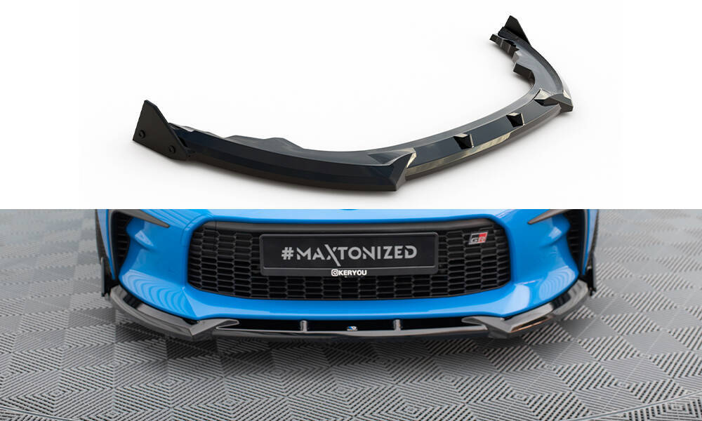 Voorspoiler V.1 met Canards Toyota GR86 Maxton Glans Zwart
