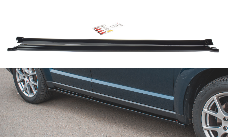 Zijskirts Diffusers Fiat Freemont Glanzend Zwart