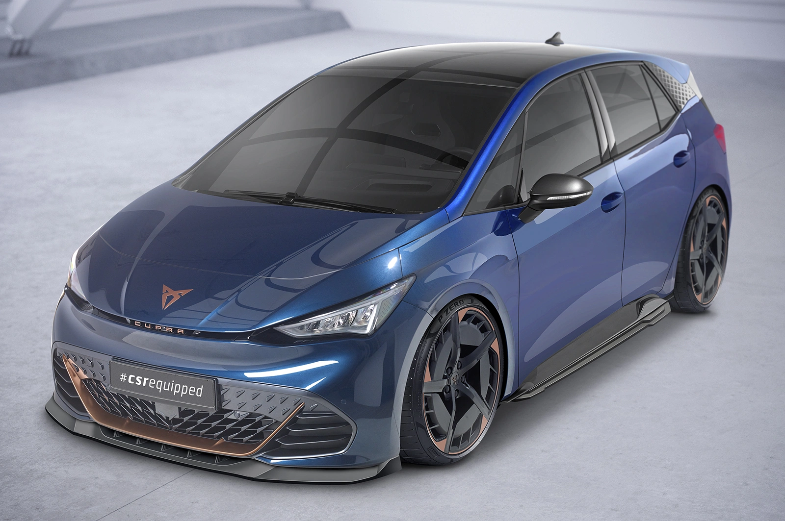 Voorspoiler Cupra Born glans zwart – CSR Automotive