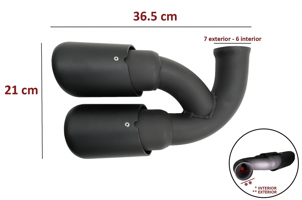 Exhaust tips Porsche Cayenne 958 92A Facelift GTS Look 14-17