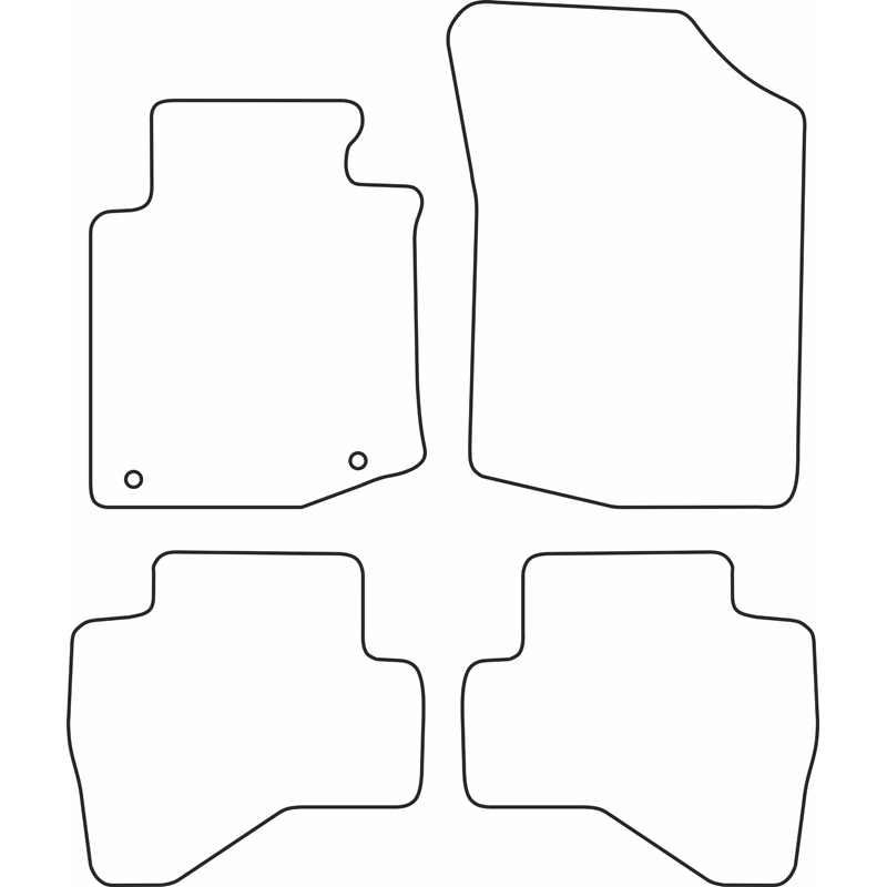 Automatten Velours  Peugeot 107 2010-