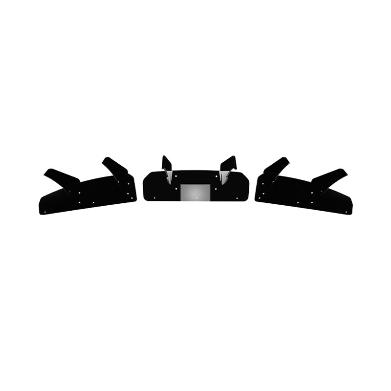 Achterbumperlamellen (Blades/Diffusor)  Tesla Model Y 2019- (Glanzend Zwart ABS)