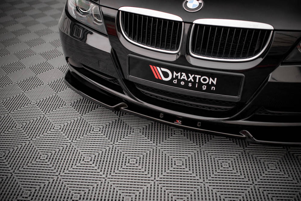 Voorspoiler V.1 BMW 3-Serie E90 Maxton Glans Zwart