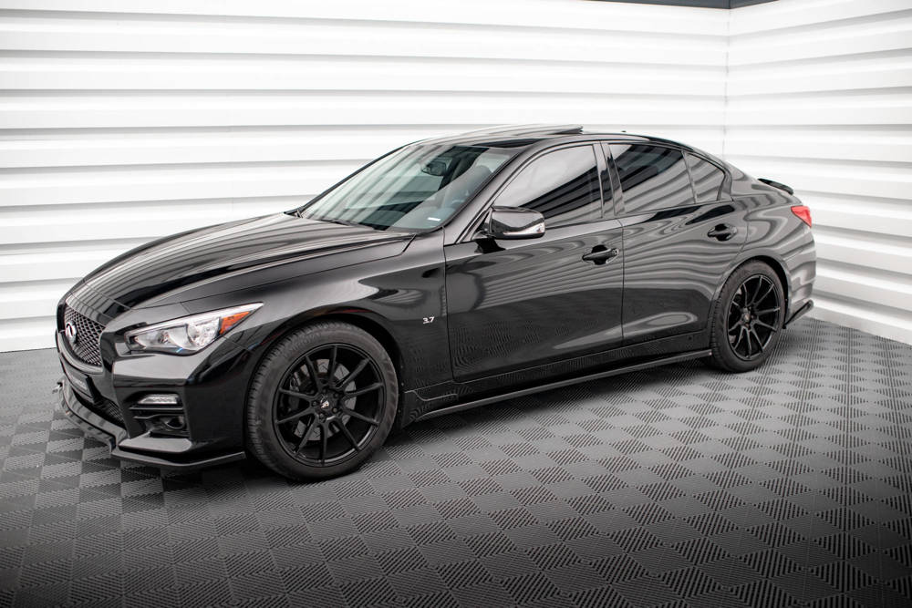 Zijskirts V.1 Infiniti Q50 S Maxton Glans Zwart