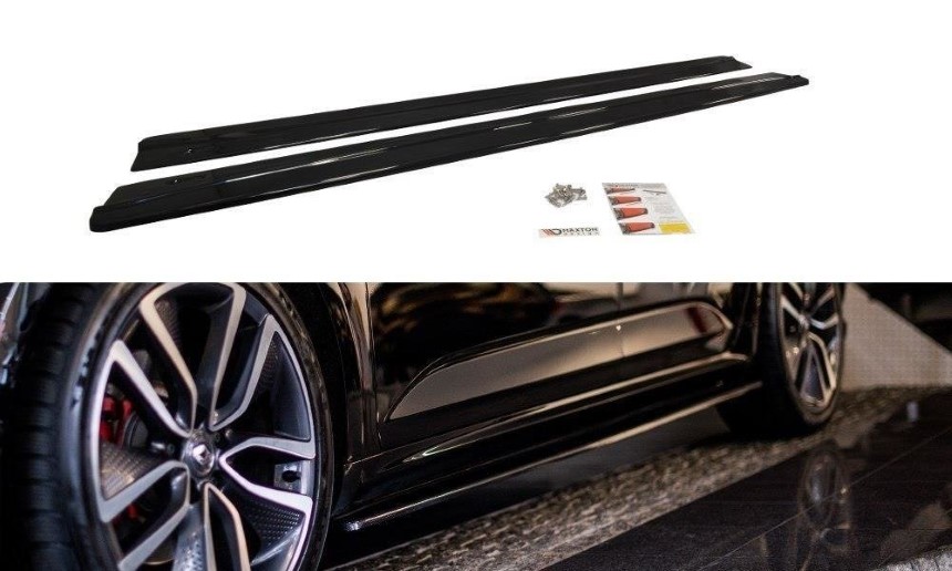 Zijskirts Renault Megane Talisman Maxton Design glans zwart