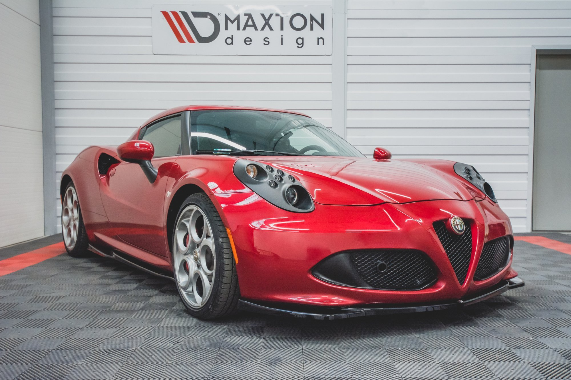 Voorspoiler Alfa Romeo 4C Maxton Glans Zwart