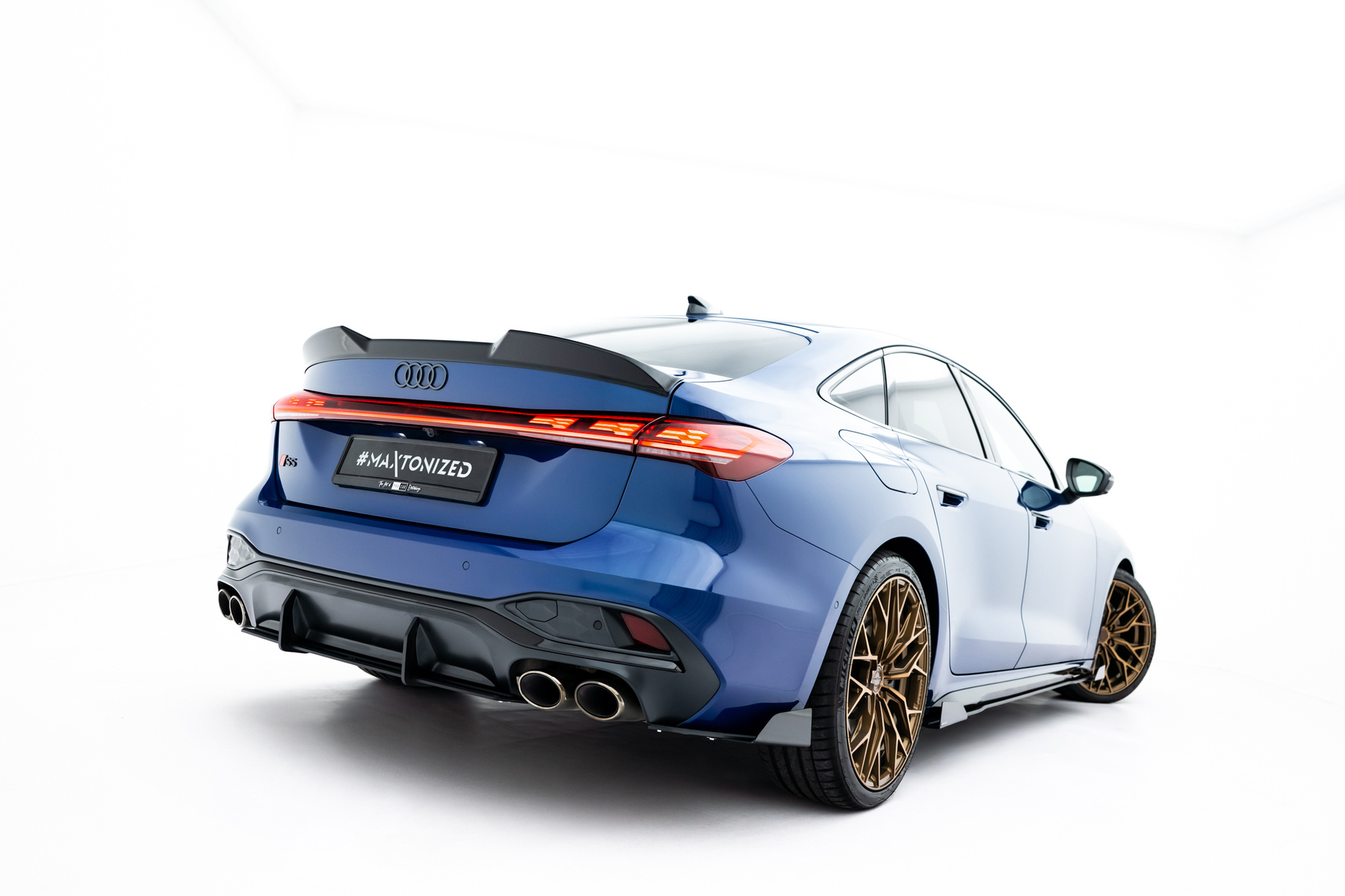 Street Pro Rear Side Splitters + Flaps Audi S5 Sedan / Avant B10