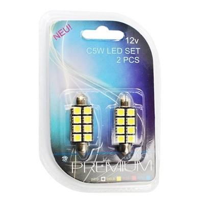 LED Sofitten 41mm - C5W 5xSMD5050 CANBUS - White