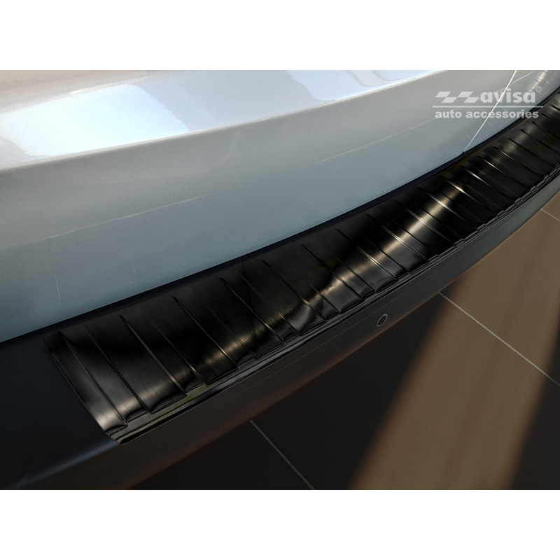 Zwart RVS Achterbumperprotector  Peugeot Expert III & Citroen Jumpy III 2016- 'Ribs'