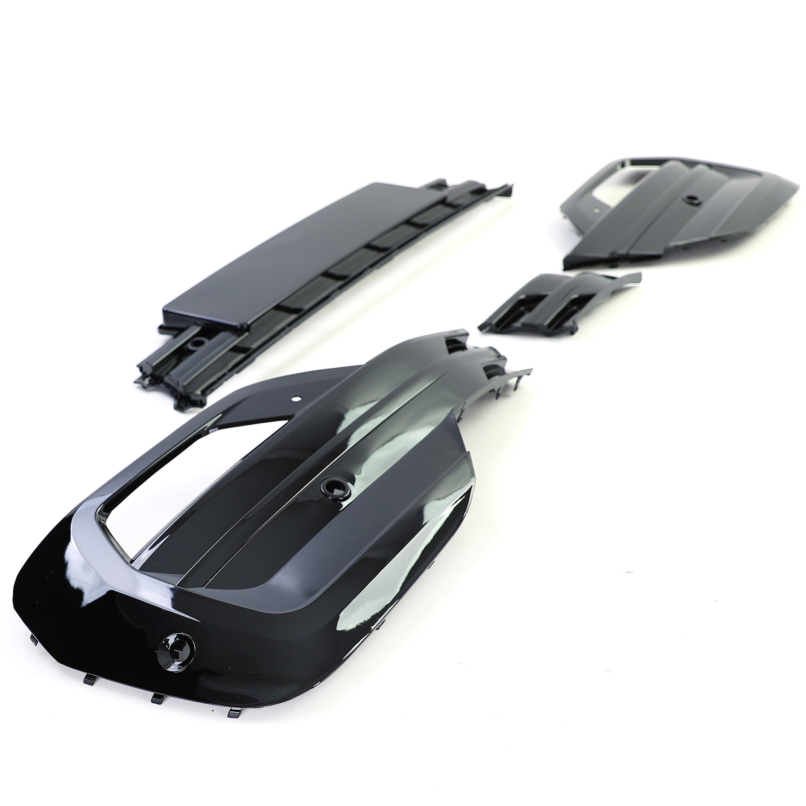 Bumpergrill Volkswagen T6.1 19-21 Glans Zwart