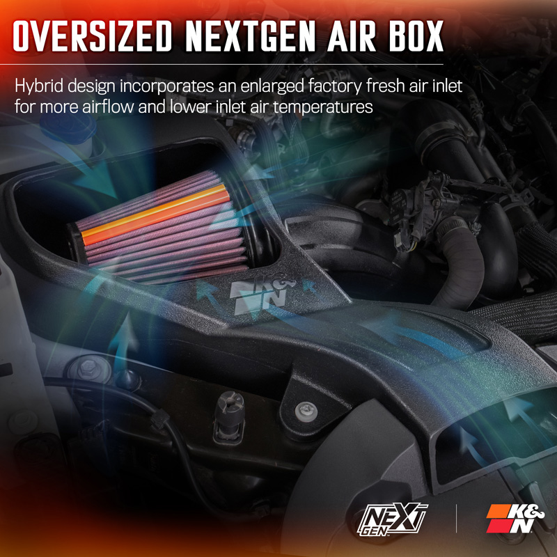 K&N NextGen Cold Air intake  Ford Ranger 2.3L L4 2024- (50-2629)