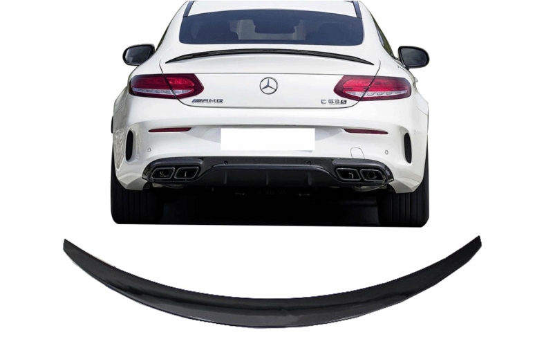 Achterspoiler Mercedes C205 C-Klasse Coupe AMG Look Mat Zwart
