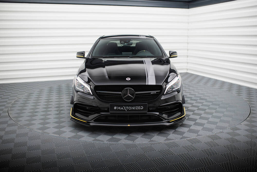 Voorspoiler V.3 Mercedes-AMG CLA 45 C117 FL Maxton Glans Zwart