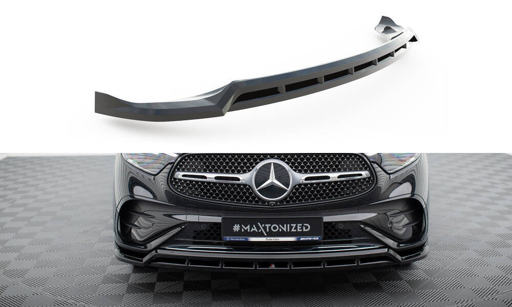 Voorspoiler Mercedes GLC AMG Pakket X254 Maxton Glans Zwart