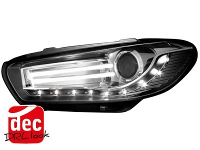 Faros VW Scirocco 08-.. Dayline Los ojos del Diablo negro