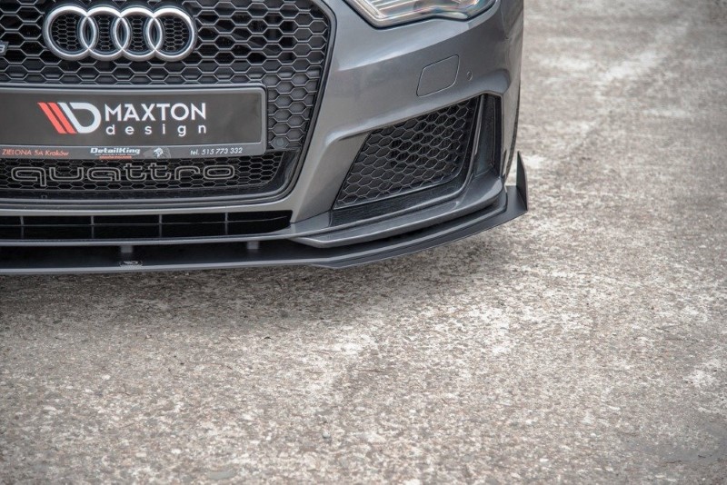 Voorspoiler Audi RS3 8V Sportback + Glanzende zwarten Kleppen
