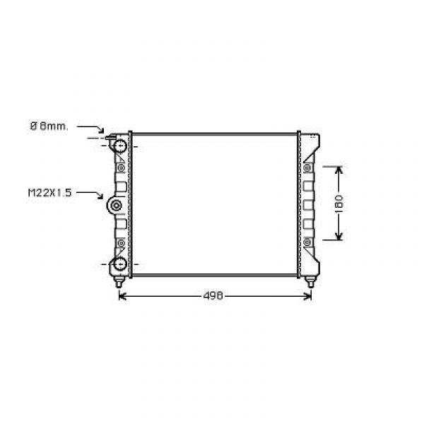 Radiator POLOGOLFPASSAT 82-91 430x322 1.1/1.3