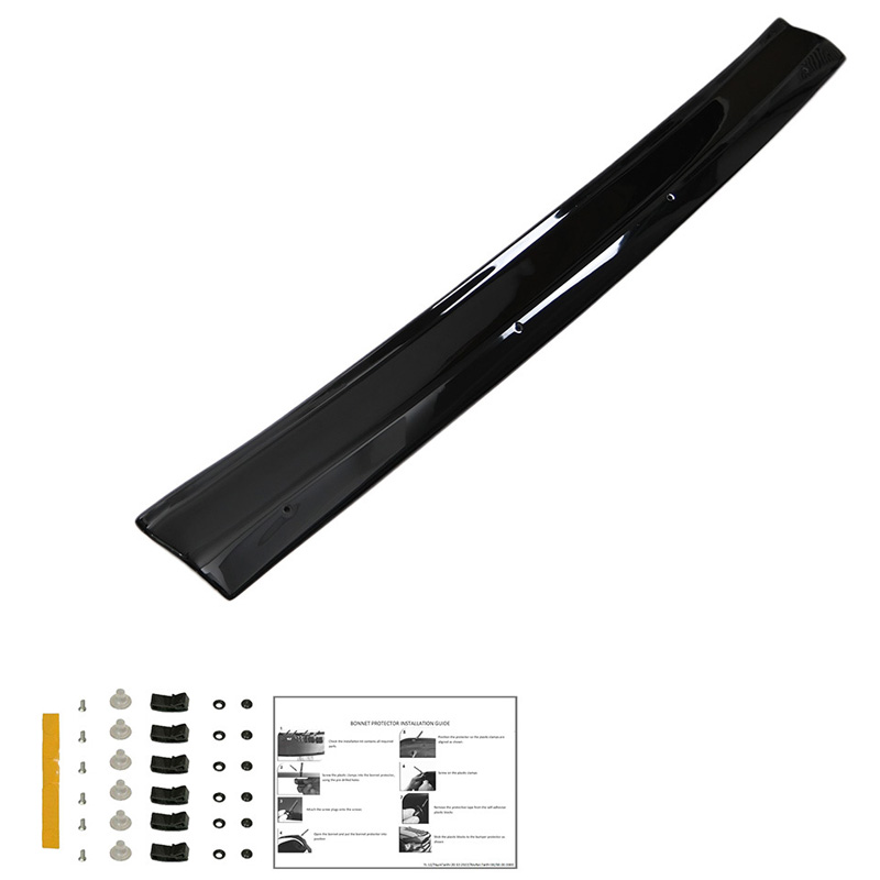 Motorkapbeschermer (steenslagcover)  Fiat Ducato 3e Gen. & Citroën Jumper & Peugeot Boxer 2006-2014 - Glanzend zwart