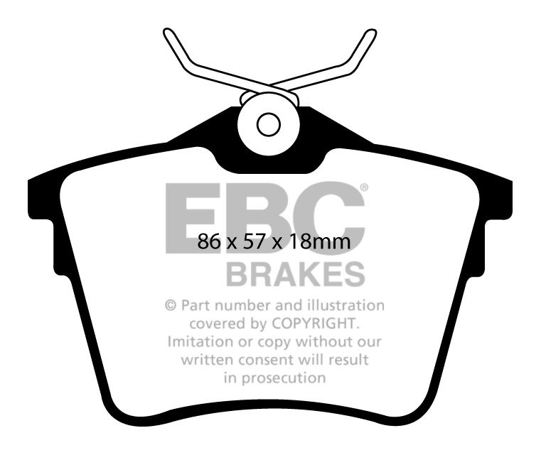 EBC Brakes CITROEN C5 2.2 TD 2008-.. Remblokken achterzijde gree