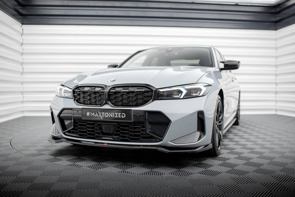Voorspoiler V.2 BMW M Pakket & M340i G20 / G21 FL Maxton Glans Zwart
