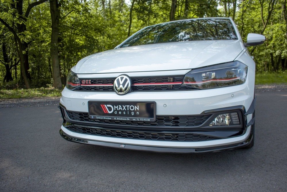 Voorspoiler VW Polo GTI Mk6 Glans Zwart