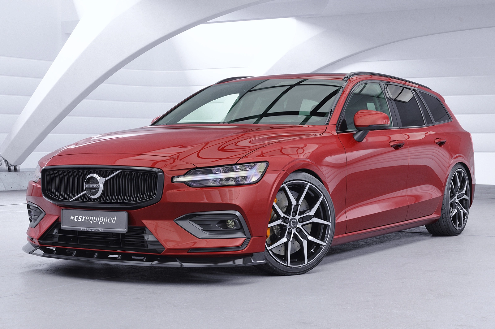 Voorspoiler Volvo S60 (3e Gen) / V60 (2e Gen) Glans Zwart - CSR Design