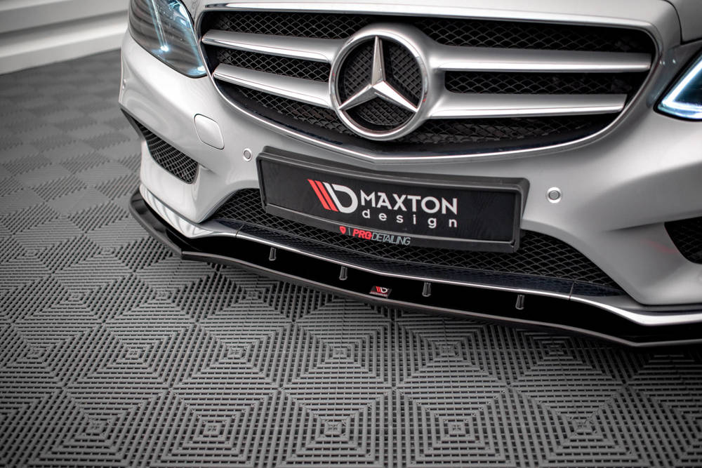 Voorspoiler V.1 Mercedes E-Klasse W212 AMG Pakket Maxton Glans Zwart