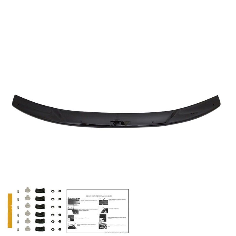 Motorkapbeschermer (steenslagcover)  Dacia Duster I 2010-2017 - Glanzend zwart