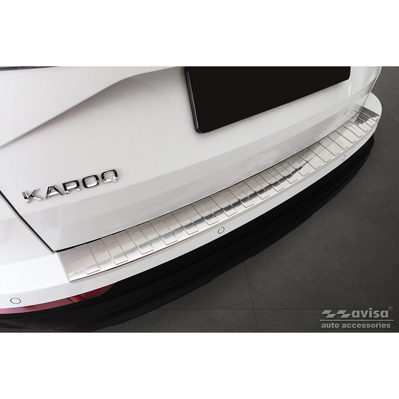RVS Achterbumperprotector  Skoda Karoq Facelift 2022- + Sportline Facelift 2022- 'Ribs'