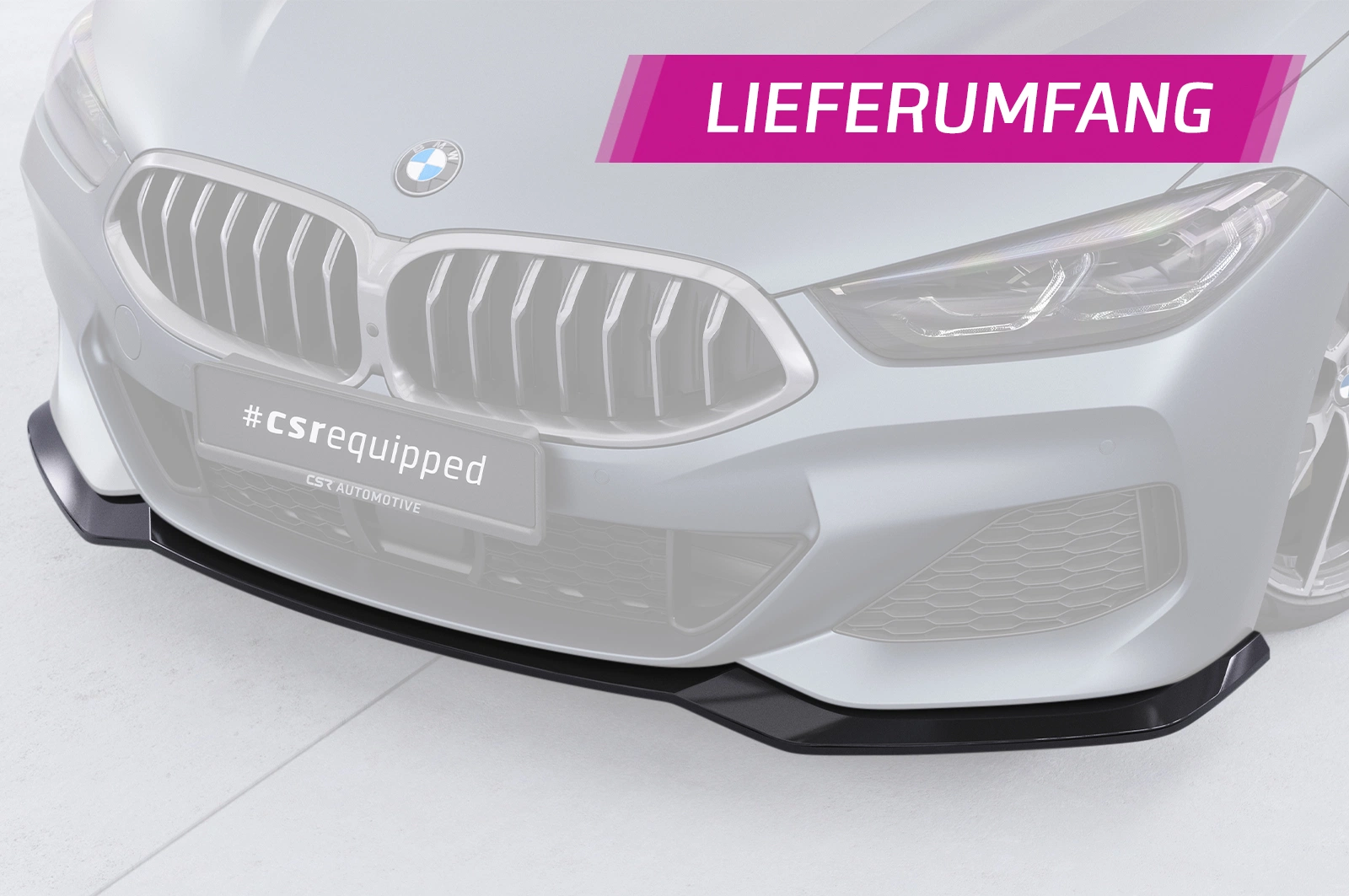 Voorspoiler BMW 8er G14, G15, G16 Glans Zwart (2019 - heden)