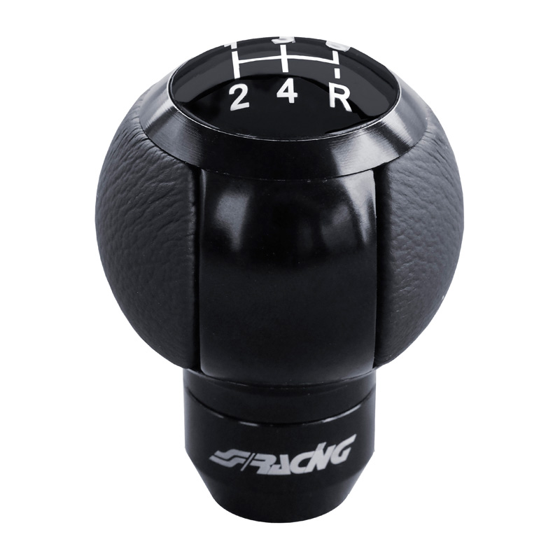 Simoni Racing Pookknop SLOT - Aluminium/Zwart Eco-Leder