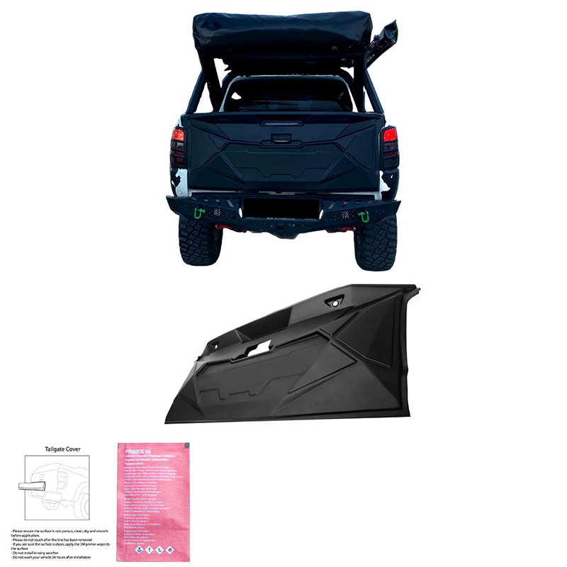 Achterklepcover  Mitsubishi L200 Triton 5/6 2015- - Matzwart