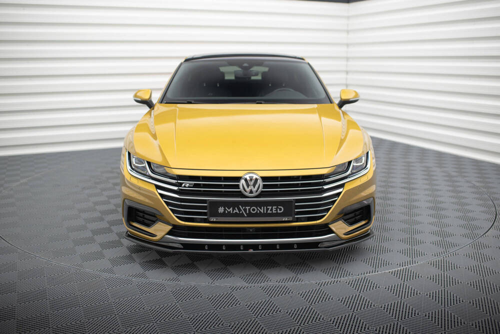 Voorspoiler V.3 Volkswagen Arteon Maxton Zwart Glans