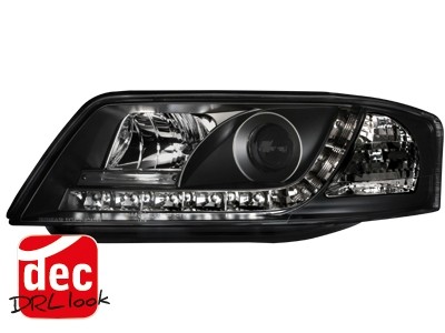 Faros Audi A6 98-02 Los ojos del Diablo Dayline negro