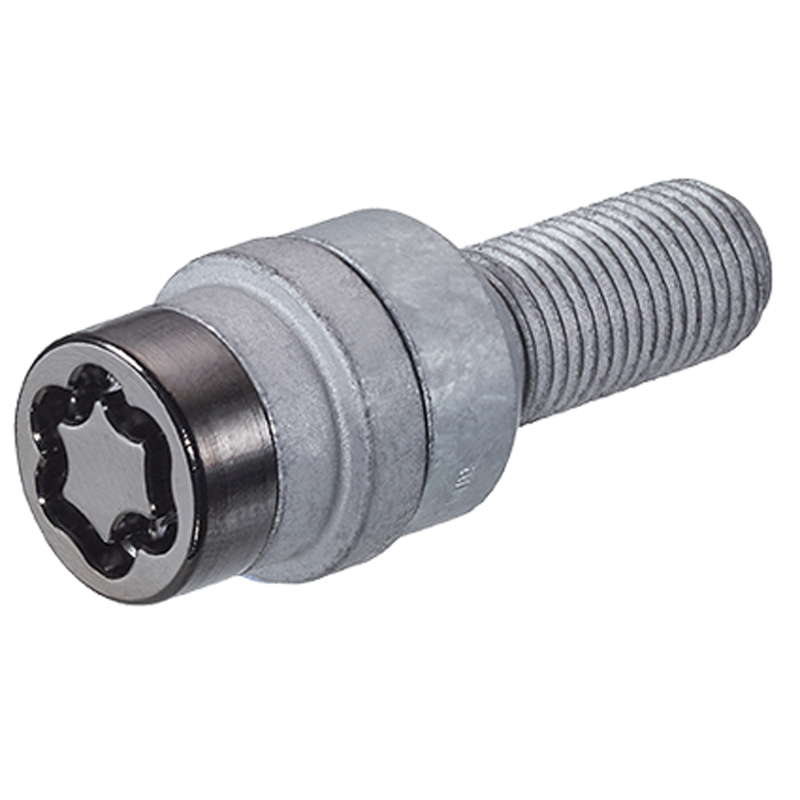 McGard Slotboutenset M14x1.50 Zwart - Bolkonisch R14 - Lengte 28.3mm (17mm kop)