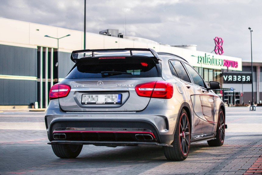 Diffuser Mercedes GLA 45 AMG X156 Maxton Glans Zwart