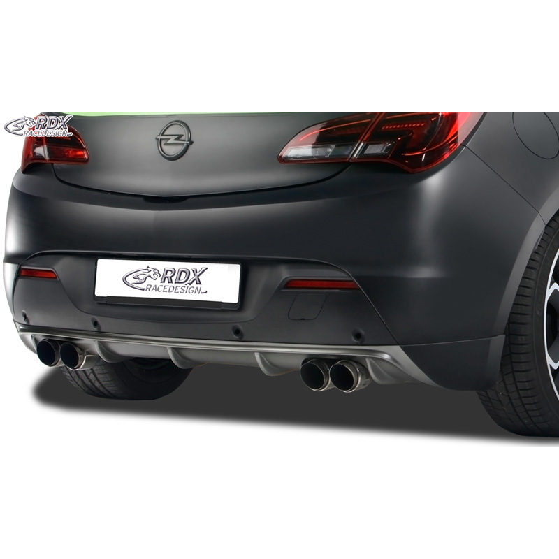 Achterskirt 'Diffusor'  Opel Astra J GTC 2009-2015 excl. OPC (tbv dubbele uitlaat) (PUR)