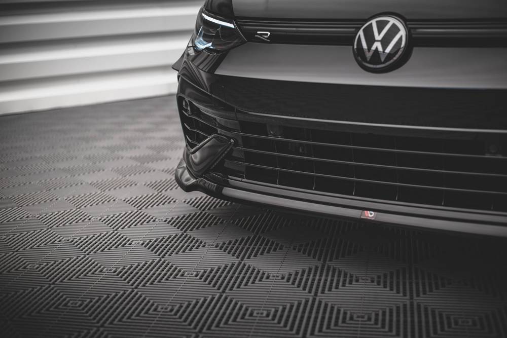 Voorspoiler V.6 Volkswagen Golf 8 R Maxton Glans Zwart