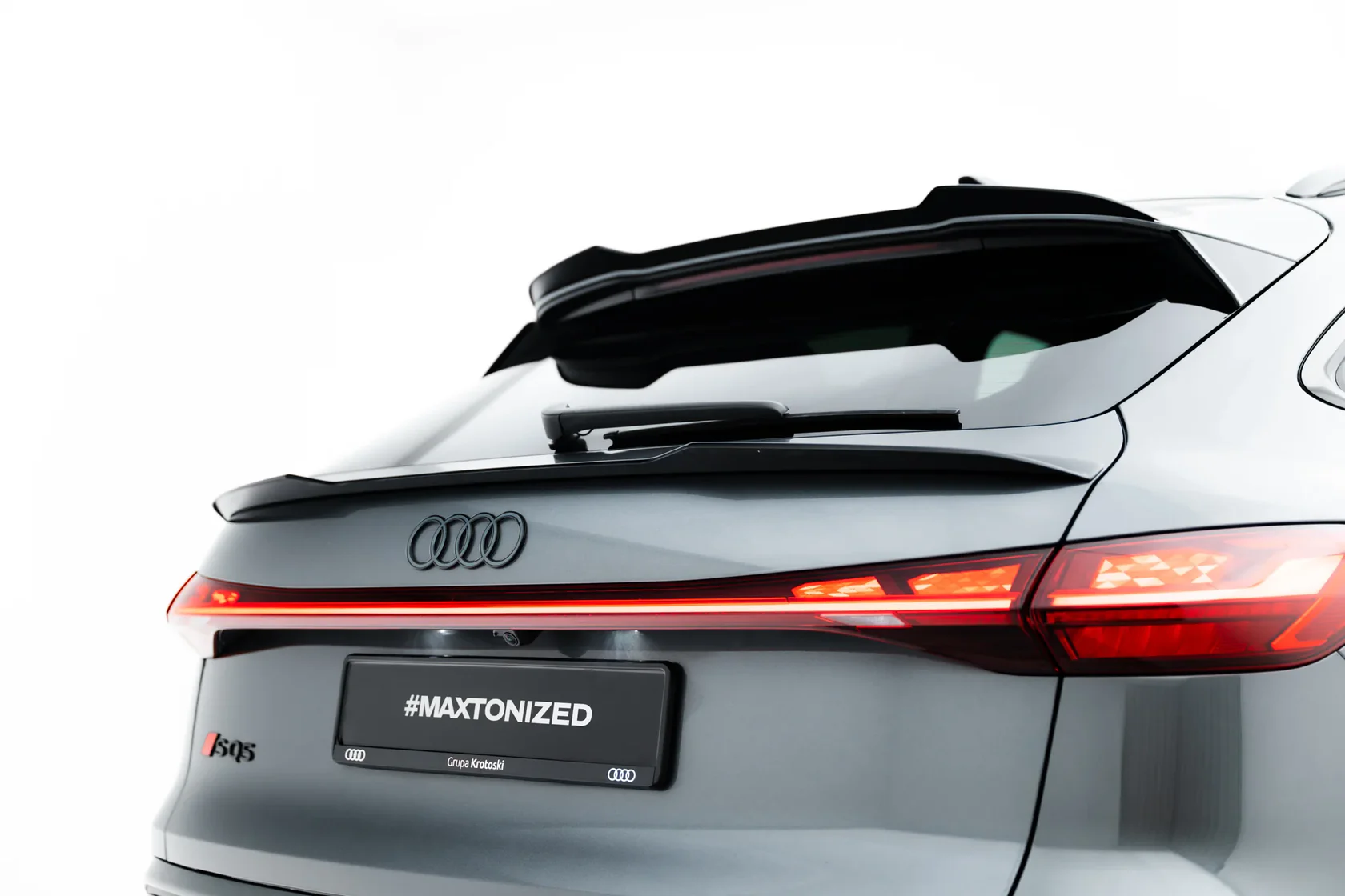 Lage Spoiler Audi SQ5/ Q5 S-Line Sportback Maxton Glans Zwart
