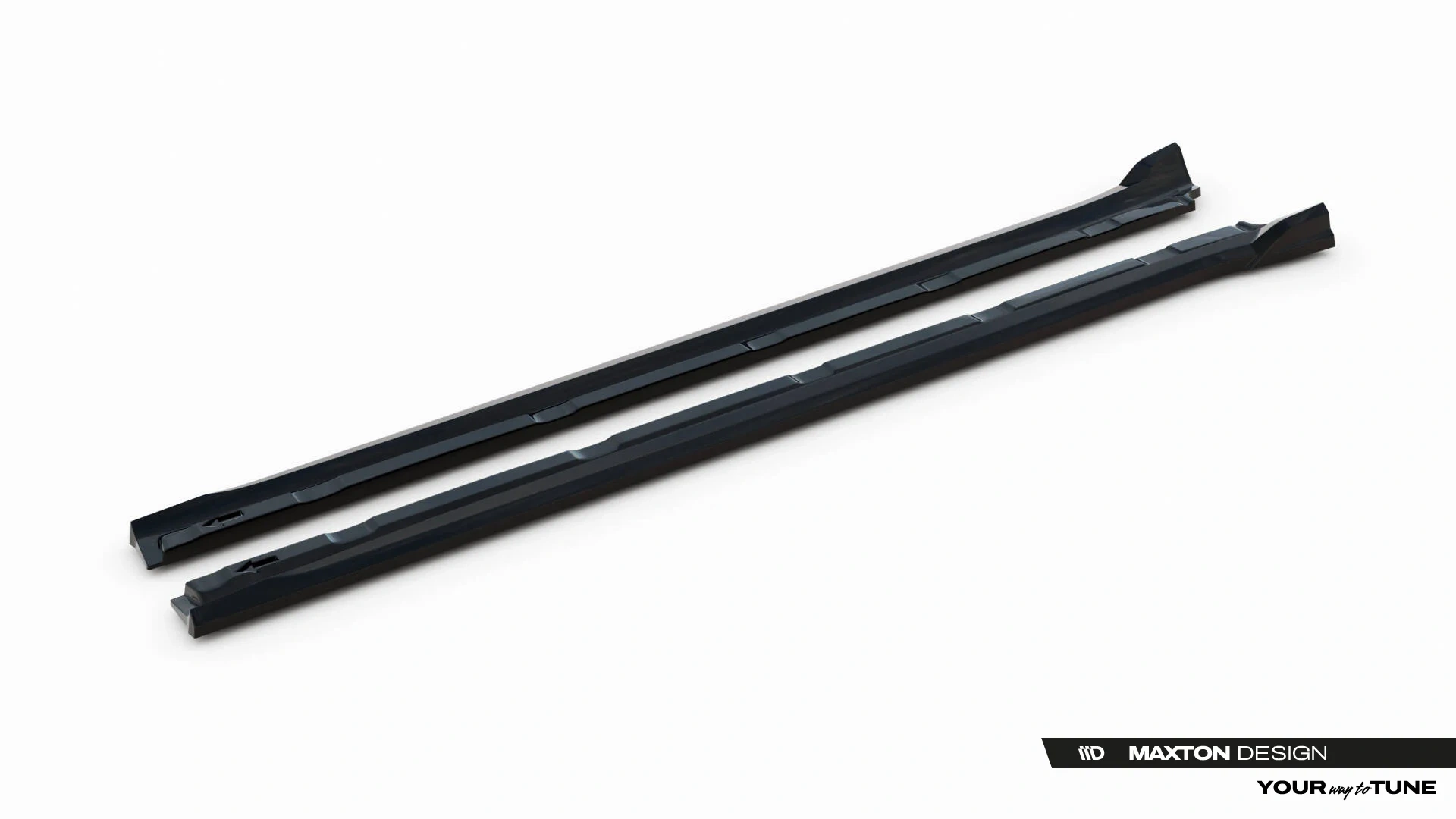 Zijskirts Porsche Cayenne MK3 SUV/Coupe Maxton Glans Zwart