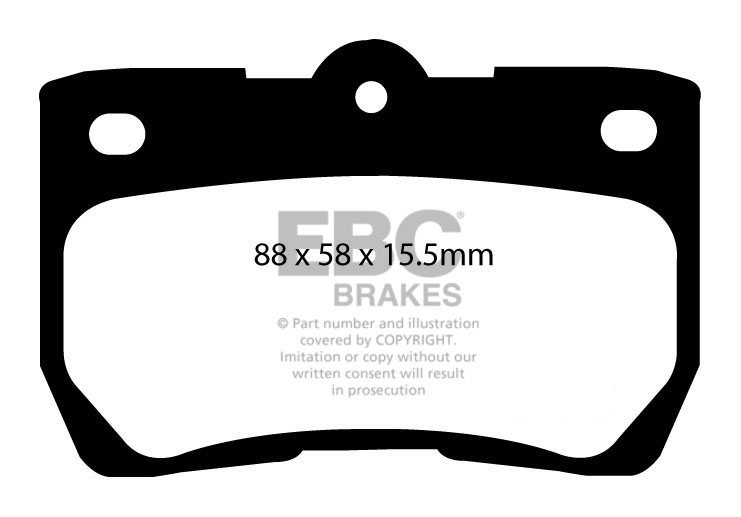 EBC Brakes LEXUS GS460 4.6 2008-.. Remblokken achterzijde